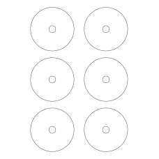 30015 - Label Size 115mm dia - 6 label(s) per sheet 