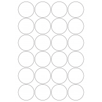 30043 - Label Size 70mm dia - 24 label(s) per sheet