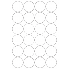 30043 - Label Size 70mm dia - 24 label(s) per sheet 
