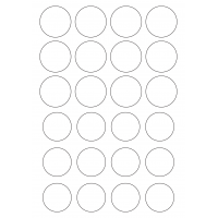 30062 - Label Size Circles - 24 label(s) per sheet