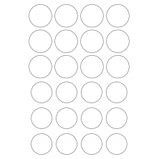 30062 - Label Size Circles - 24 label(s) per sheet 