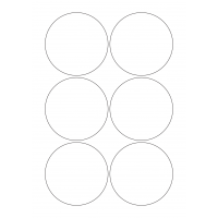 30073 - Label Size 130mm dia - 6 label(s) per sheet
