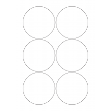 30073 - Label Size 130mm dia - 6 label(s) per sheet 