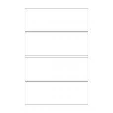 30080 - Label Size 250mm x 92mm - 4 label(s) per sheet 