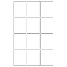 30107 - Label Size 80mm x 98mm - 12 label(s) per sheet 