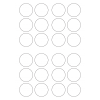 30111 - Label Size 60mm dia - 24 label(s) per sheet