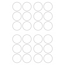 30111 - Label Size 60mm dia - 24 label(s) per sheet 