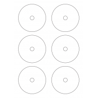 30114 - Label Size 118mm dia - 6 label(s) per sheet