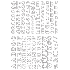 30117 - Label Size Alphabet - 134 label(s) per sheet 