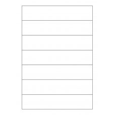 30120 - Label Size 258mm x 54mm - 7 label(s) per sheet 