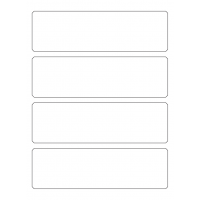 40268 - Label Size 202mm x 60mm - 4 label(s) per sheet