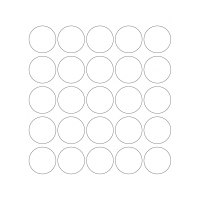 40280 - Label Size 40mm dia - 25 label(s) per sheet