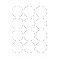 40313 - Label Size 56mm dia - 12 label(s) per sheet