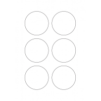 40322 - Label Size 70mm dia - 6 label(s) per sheet