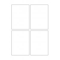 40323 - Label Size 88mm x 122mm - 4 label(s) per sheet