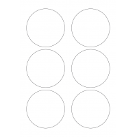 40324 - Label Size 83mm dia - 6 label(s) per sheet