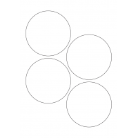 40358 - Label Size 97mm dia - 4 label(s) per sheet