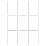 40438 - Label Size 64mm x 93mm - 9 label(s) per sheet