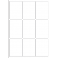 40438 - Label Size 64mm x 93mm - 9 label(s) per sheet