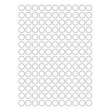 40465 - Label Size 15mm dia - 154 label(s) per sheet 