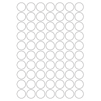 40467 - Label Size 25.4mm dia - 70 label(s) per sheet