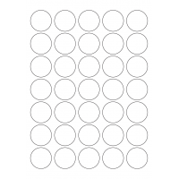 40468 - Label Size 35mm dia - 35 label(s) per sheet