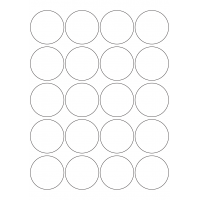 40469 - Label Size 50mm dia - 20 label(s) per sheet