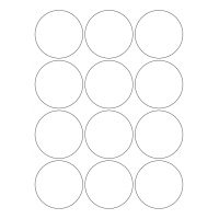 40470 - Label Size 65mm dia - 12 label(s) per sheet