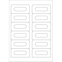 40495 - Label Size 89mm x 42mm - 12 label(s) per sheet