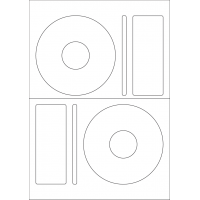 40504 - Label Size 118.5mm dia - 2 label(s) per sheet