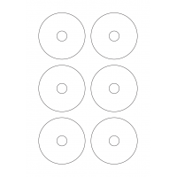 40505 - Label Size 78mm dia - 6 label(s) per sheet