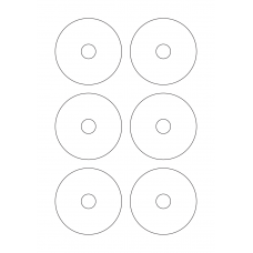 40505 - Label Size 78mm dia - 6 label(s) per sheet 