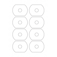40506 - Label Size 78mm x 59mm - 8 label(s) per sheet