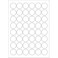 40508 - Label Size 30mm dia - 48 label(s) per sheet 