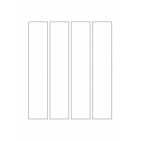40510 - Label Size 40mm x 205mm - 4 label(s) per sheet