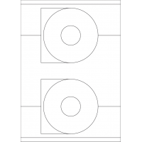 40530 - Label Size 114.5mm dia - 2 label(s) per sheet