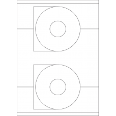 40530 - Label Size 114.5mm dia - 2 label(s) per sheet 