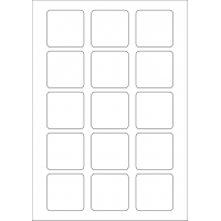 40544 - Label Size 50mm x 50mm - 15 label(s) per sheet