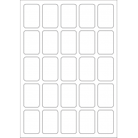 40546 - Label Size 34mm x 51mm - 25 label(s) per sheet