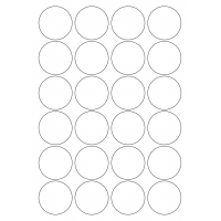 40553 - Label Size 45mm dia - 24 label(s) per sheet