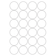 40553 - Label Size 45mm dia - 24 label(s) per sheet 