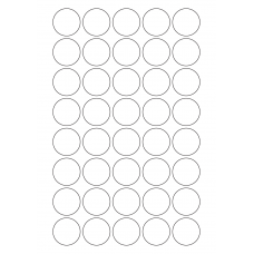 40556 - Label Size 32mm dia - 40 label(s) per sheet 