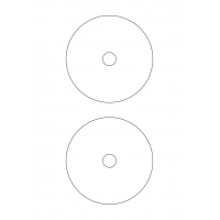 40560 - Label Size 117.5mm dia - 2 label(s) per sheet