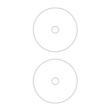 40560 - Label Size 117.5mm dia - 2 label(s) per sheet 