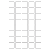 40562 - Label Size 33mm x 33mm - 40 label(s) per sheet