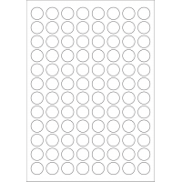 40563 - Label Size 20mm dia - 96 label(s) per sheet