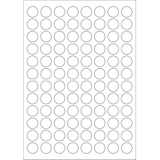 40563 - Label Size 20mm dia - 96 label(s) per sheet 