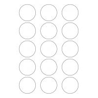 40564 - Label Size 50mm dia - 15 label(s) per sheet