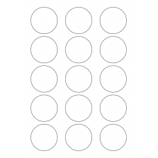 40564 - Label Size 50mm dia - 15 label(s) per sheet 