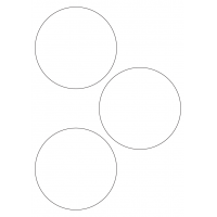 40565 - Label Size 112mm dia - 3 label(s) per sheet